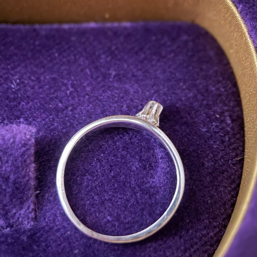 Antique Victorian 10k solid gold diamond buttercup solitaire engagement ring 6 - Picture 6 of 10
